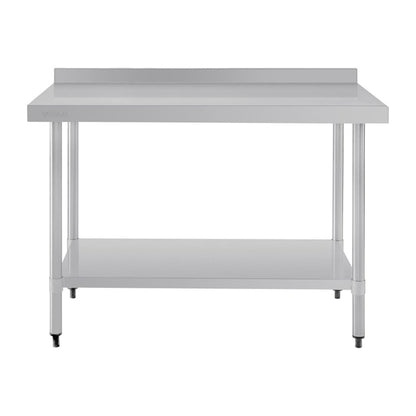Vogue Stainless Steel Table with Upstand 1200mm gj507