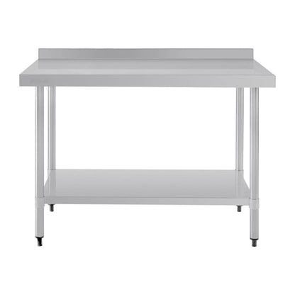 Vogue Stainless Steel Table with Upstand 1200mm gj507
