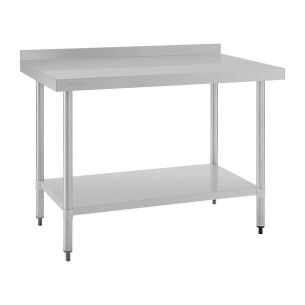 Vogue Stainless Steel Table with Upstand 1200mm gj507
