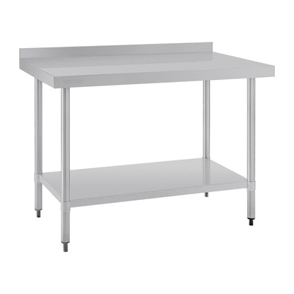 Vogue Stainless Steel Table with Upstand 1200mm gj507