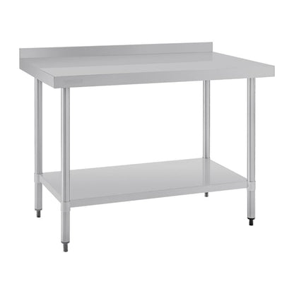 Vogue Stainless Steel Table with Upstand 1200mm gj507