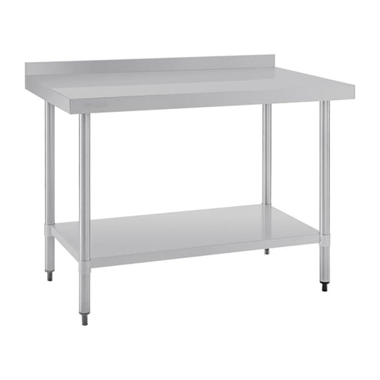 Vogue Stainless Steel Table with Upstand 1200mm gj507