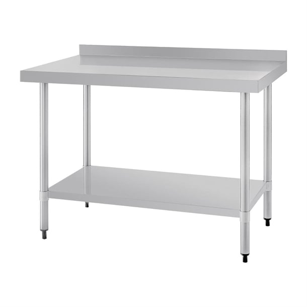 Vogue Stainless Steel Table with Upstand 1200mm gj507
