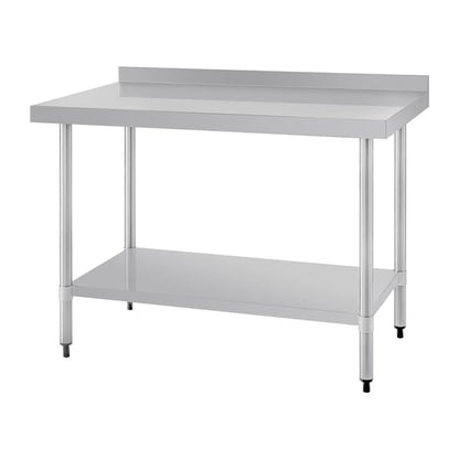 Vogue Stainless Steel Table with Upstand 1200mm gj507