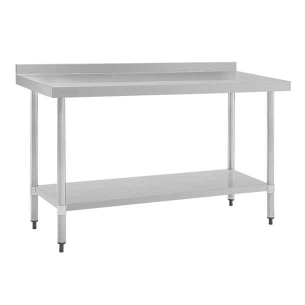 Vogue Stainless Steel Table with Upstand 1500mm gj508
