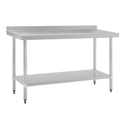 Vogue Stainless Steel Table with Upstand 1500mm gj508