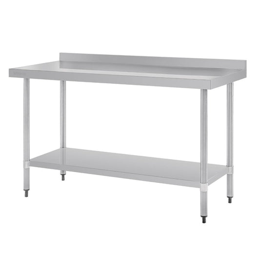 Vogue Stainless Steel Table with Upstand 1500mm gj508