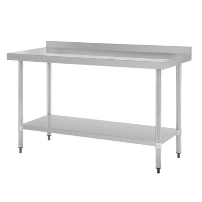 Vogue Stainless Steel Table with Upstand 1500mm gj508