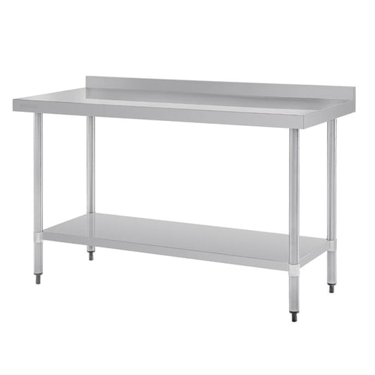Vogue Stainless Steel Table with Upstand 1500mm gj508