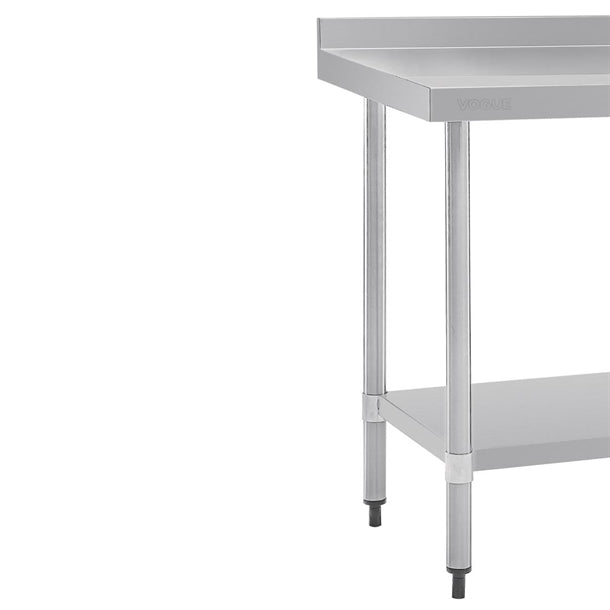 Vogue Stainless Steel Table with Upstand 1500mm gj508