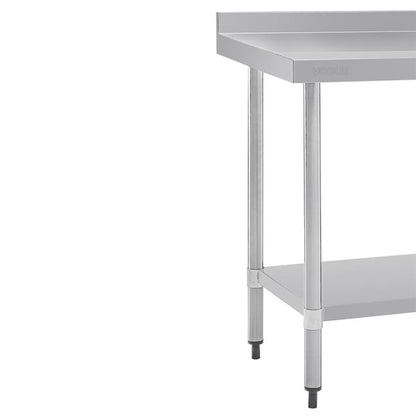 Vogue Stainless Steel Table with Upstand 1500mm gj508