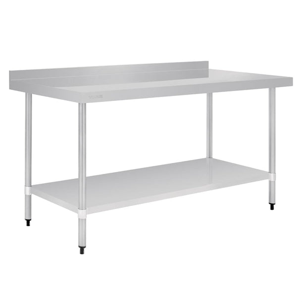 Vogue Stainless Steel Table with Upstand 1800mm gj509