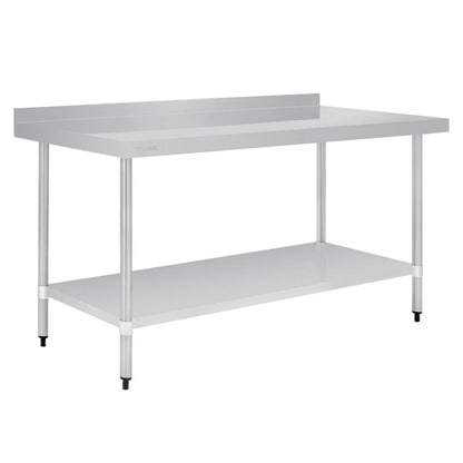Vogue Stainless Steel Table with Upstand 1800mm gj509