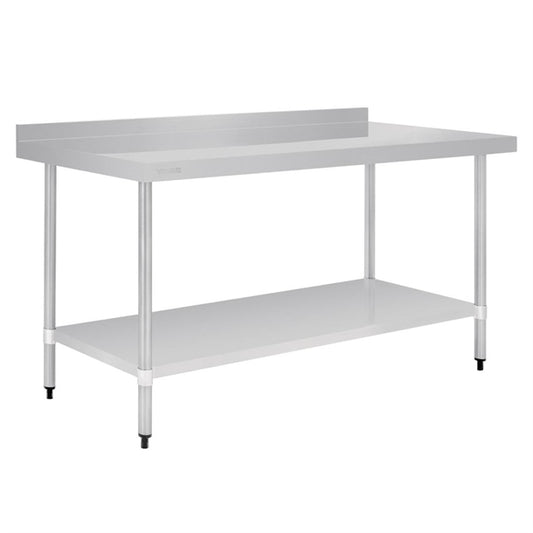 Vogue Stainless Steel Table with Upstand 1800mm gj509