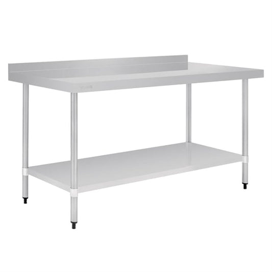 Vogue Stainless Steel Table with Upstand 1800mm gj509
