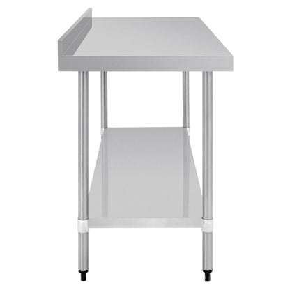 Vogue Stainless Steel Table with Upstand 1800mm gj509