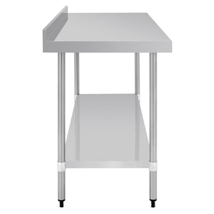 Vogue Stainless Steel Table with Upstand 1800mm gj509
