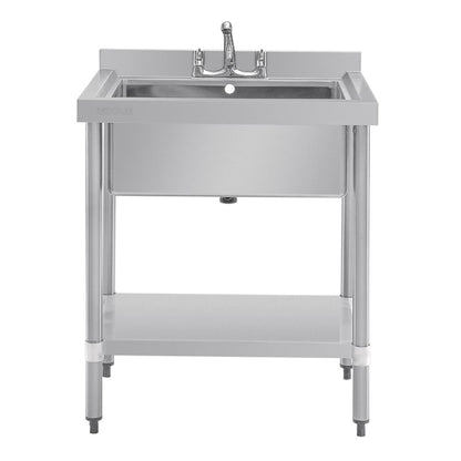 Vogue Stainless Steel Midi Pot Wash Sink with Undershelf gj537