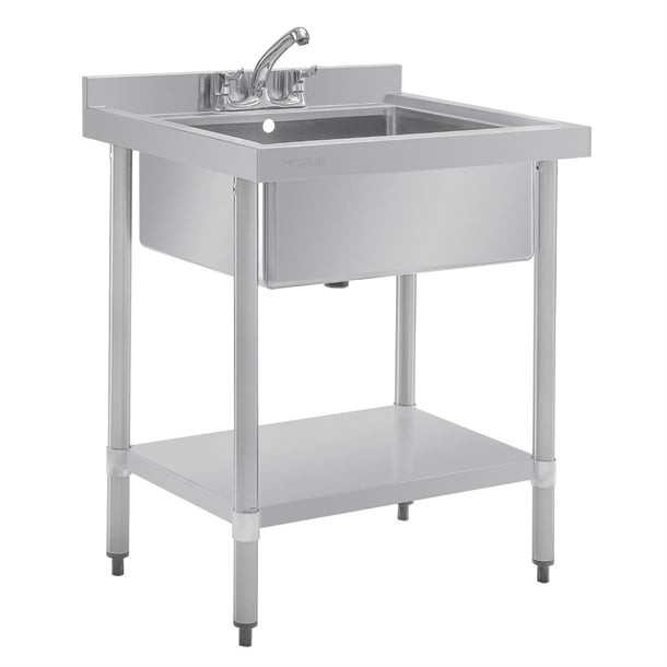 Vogue Stainless Steel Midi Pot Wash Sink with Undershelf gj537
