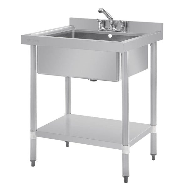 Vogue Stainless Steel Midi Pot Wash Sink with Undershelf gj537