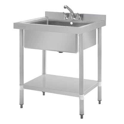 Vogue Stainless Steel Midi Pot Wash Sink with Undershelf gj537