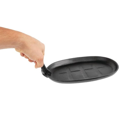 Olympia Cast Iron Oval Sizzle Platter 280mm gj557