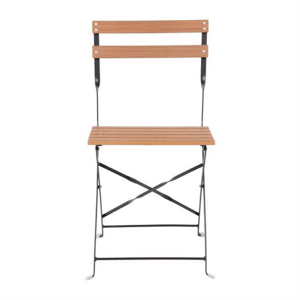 Bolero Faux Wood Bistro Chair (2 Pack) gj766