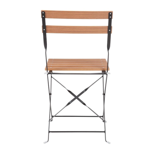 Bolero Faux Wood Bistro Chair (2 Pack) gj766