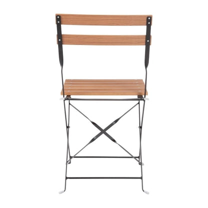 Bolero Faux Wood Bistro Chair (2 Pack) gj766