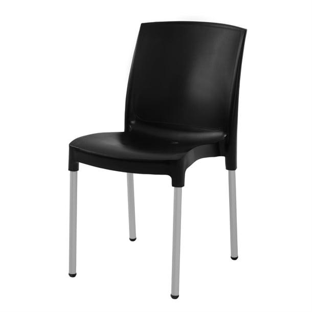 Stacking Bistro Side Chairs Black (4 Pack) gj976