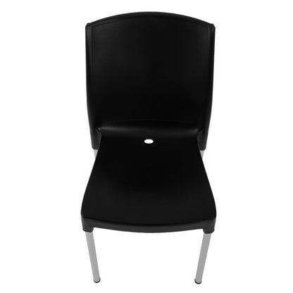 Stacking Bistro Side Chairs Black (4 Pack) gj976
