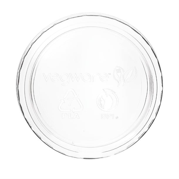 Vegware Compostable Cold Portion Pot Lids 59ml / 2oz and 118ml / 4oz gk104
