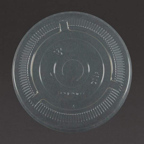 Vegware Compostable Cold Cup Flat Lids 340ml / 12oz and 455ml / 16oz (1000 Pack) gk106