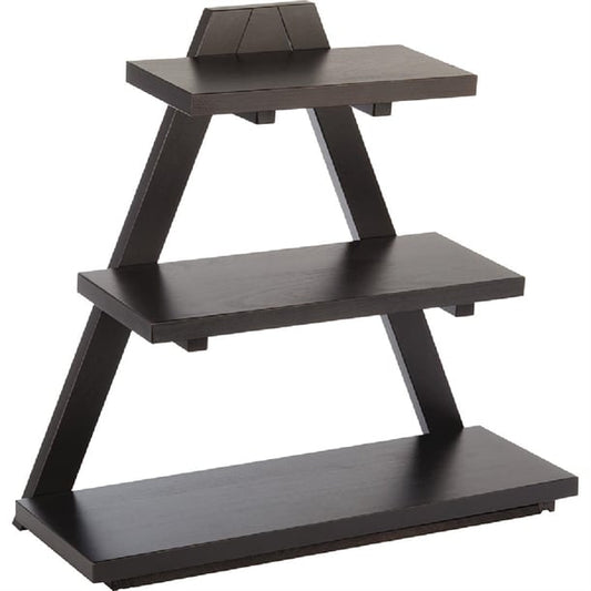 APS Triangle Wooden Buffet Stand Black gk818