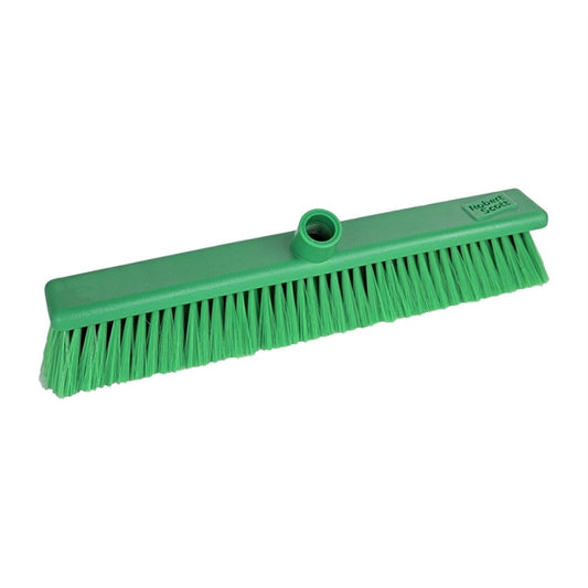 Jantex Hygiene Broom Soft Bristle Green 18" gk874