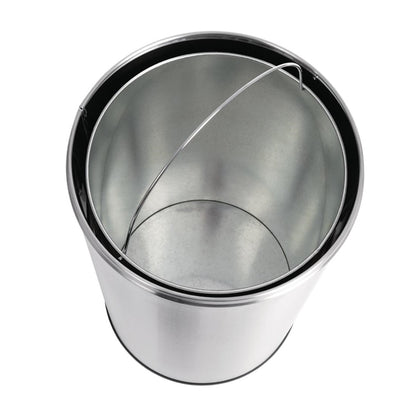 Bolero Bullet Bin with Open Top Lid Silver 40Ltr gk972