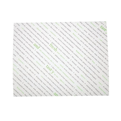 Greaseproof Paper Sheets Fresh and Tasty Print 255 x 203mm (500 Pack) gk975