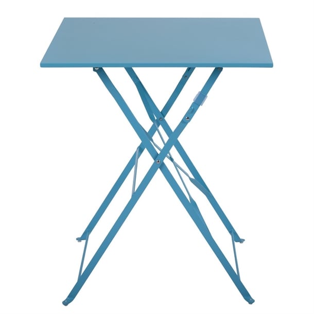Bolero Perth Blue Pavement Style Steel Table Square 600mm gk985