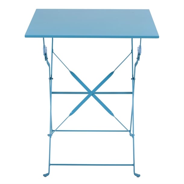 Bolero Perth Blue Pavement Style Steel Table Square 600mm gk985
