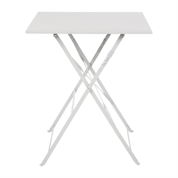 Bolero Perth Grey Pavement Style Steel Table Square 600mm gk988