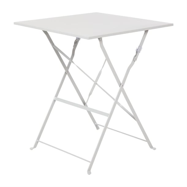 Bolero Perth Grey Pavement Style Steel Table Square 600mm gk988