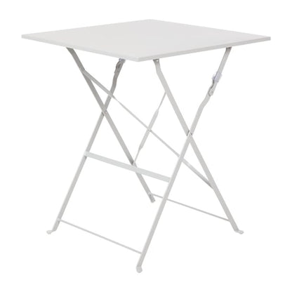 Bolero Perth Grey Pavement Style Steel Table Square 600mm gk988
