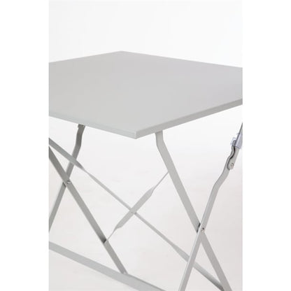 Bolero Perth Grey Pavement Style Steel Table Square 600mm gk988