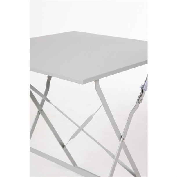Bolero Perth Grey Pavement Style Steel Table Square 600mm gk988