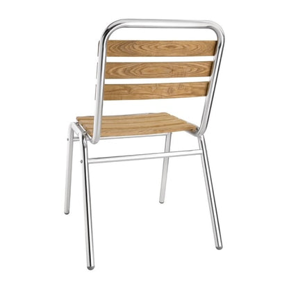 Bolero Aluminium & Ash Bistro Side Chairs (4 Pack) gk997