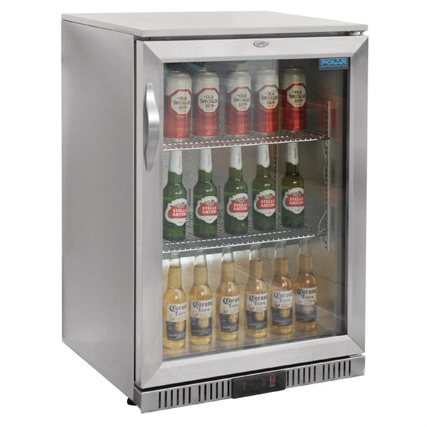 Polar G-Series Back Bar Cooler with Hinged Door Stainless Steel 138Ltr gl007