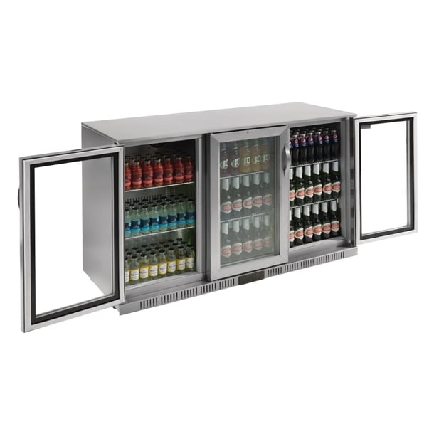 Polar G-Series Back Bar Cooler with Hinged Doors Stainless Steel 330Ltr gl009