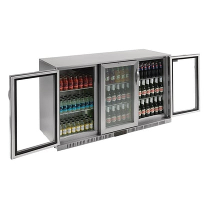 Polar G-Series Back Bar Cooler with Hinged Doors Stainless Steel 330Ltr gl009
