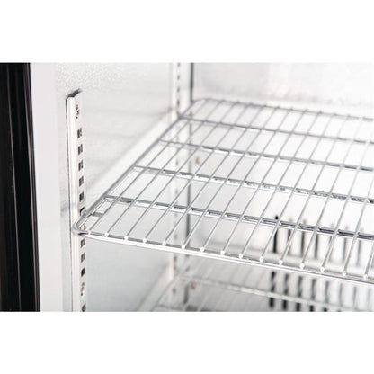 Polar G-Series 900mm Single Solid Door Back Bar Cooler in Black 138Ltr gl015