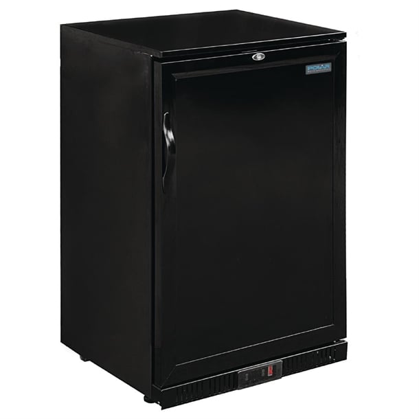 Polar G-Series 900mm Single Solid Door Back Bar Cooler in Black 138Ltr gl015